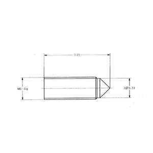 Vis filetée FD (DD) selon dessin M6 x 16, acier brillant 4.8 sans bille en aluminium, sans bague céramique - Product Image 5
