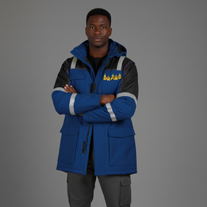 Veste de travail de sécurité haute visibilité réfléchissante ANSI Classe 2 2026 avec logo personnalisé, coupe-vent imperméable pour homme, idéale pour la construction en extérieur, à capuche - Product Image 5