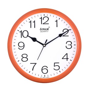 Sonam 11-Inch <b>Round</b> Analog Quartz Wall Clock ABS Plastic <b>Battery</b> Operated Silent Minimalist Design for Office Home Decor - Product Image 2