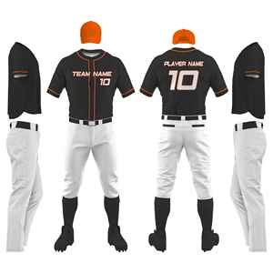Ensemble de maillots de baseball personnalisés pour hommes, bleu marine turquoise, manches courtes, polyester sublimé respirant, toutes saisons, taille adulte - Product Image 4