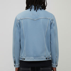 Chaqueta de Mezclilla para Hombre, Estilo Urbano, Vintage, Lavada, con Abertura Frontal, Botones, Impermeable y Transpirable, Diseño Personalizado 2026 - Product Image 3