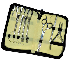 Kit Profesional de Herramientas para Extensiones de Cabello, Juego Completo con Pinzas de Acero Inoxidable, Gancho para Extensión, Aguja, Tijeras de Adelgazamiento - Product Image 1