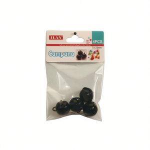 Cloche laquée noire Ilan Campana 22 mm pour artisanat et décoration - Product Image 1