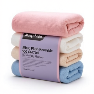 Toalla de Baño de Microfibra Reversible de 500 GSM, 30x60 Pulgadas, de Secado Rápido y Absorbente - Product Image 2