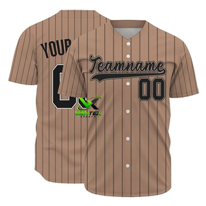 Camiseta de Béisbol Personalizada Vantex Sports de Poliéster Transpirable Unisex para Adultos con Impresión por Sublimación Uniforme de Equipo - Product Image 5