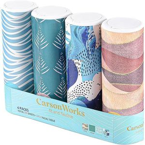 Confezione da 4 Portafazzoletti Cilindrici per Auto, Dispenser Rotondo per Fazzoletti, Adatto per Auto e Casa - Product Image 1