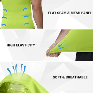 Professional Sleeveless <b>Compression</b> <b>Shirt</b> For Men Stretch Fit Quick Dry Gym Workout Fitness Training - Product Image 5