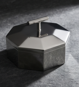 Elegante Contenedor Octagonal de Metal Plateado para Frutos Secos, Caja de Almacenamiento de Dátiles de Lujo, Lata Decorativa para Regalo, para el Hogar, la Cocina y Festividades - Product Image 5