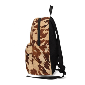 Sac à dos en cuir de vache imprimé animal, 15 pouces, plusieurs poches, sac à dos souple unisexe - Product Image 2