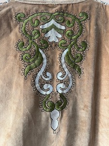 Veste en velours brodée à la main, manches longues, col montant, élégante, grande taille, pour femme, automne, longueur courte - Product Image 6