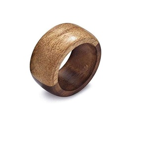 Wooden Modern Luxury Wedding Napkin Ring Eco-Friendly Customizable Tableware Decoration Showpiece - Product Image 1