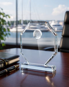 Factory Direct Custom Transparent Acrylic Laser <b>Engraved</b> Durable Golf <b>Trophy</b> Nautical Theme Sports Award for Business Gifts - Product Image 2