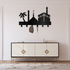 Islamic Inspired Design Gold Finished <b>Wall</b> <b>Key</b> <b>Hook</b> Suitable For Housewarming Gift For New Home Owners Handcrafted From India - Product Image 2