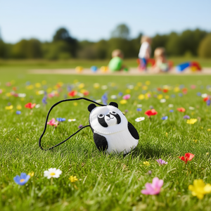 <b>Panda</b> Face Stripe Bag with Felt Themed <b>Toys</b> - Product Image 3