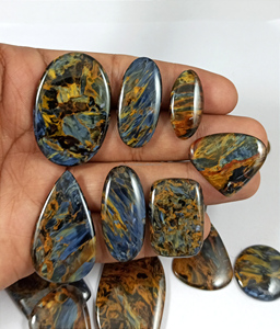 Radha Arts Pietersite Naturelle Quartz Gemme en vrac Cabochon Formes Variées Multicolore Lisse Poli à la main en gros Semi-précieuse - Product Image 5