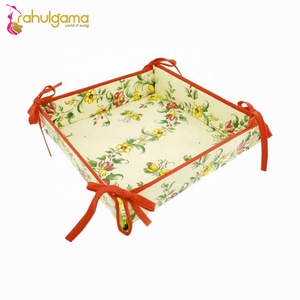 Vente chaude paniers de rangement en lin jetables coton tissé à séchage rapide avec motif imprimé pour l'utilisation de serviettes de cuisine alimentaires - Product Image 6