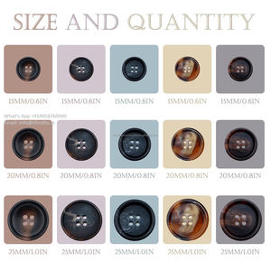 Venta al por mayor personalizado 4 agujeros resina botón camisa botón - Product Image 3