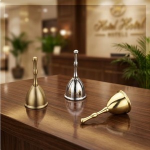 Premium Handcrafted Solid Brass Pooja Bell Traditional Temple Aarti Ghanti <b>Mandir</b> Home Worship Religious Decor HI-SAFE LOCKS - Product Image 3
