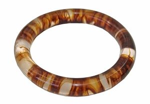 Fuschianet Accessoires Bracelets empilables 1 Bracelet en bois irrégulier en zigzag 2 Bracelets vintage plaqués or en forme de cœur marron-transparent pour - Product Image 4