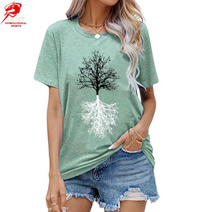 Collection d'été légère, t-shirts imprimés pour femmes de qualité supérieure avec étiquette de marque personnalisée à prix raisonnable - Product Image 1