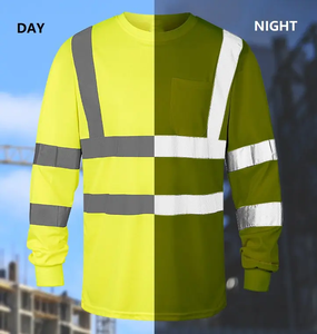 Camisetas de Trabajo Fluorescentes Amarillas de Alta Calidad NESTA SPORTS, Precio de Fábrica, Ropa Reflectante Transpirable de Manga Larga para Trabajadores - Product Image 6
