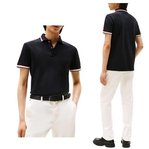 เสื้อโปโลกอล์ฟผู้ชายไซส์ใหญ่แบบแห้งเร็วสั่งทำขายส่งพร้อมพิมพ์ลายเสื้อกีฬาแขนสั้นพร้อมโลโก้แบบกำหนดเองด้วยเทคนิคการถ่ายเทความร้อน - Product Image 1