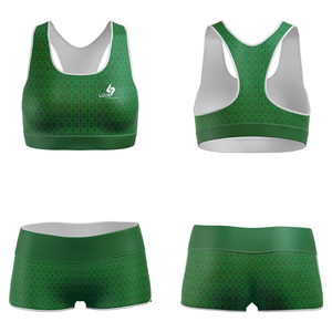 Conjunto Deportivo de 2 Piezas para Mujer, Personalizado y Profesional, Bra y Pantalones Cortos Sublimados para Yoga, Gimnasio, Ejercicio, Fitness, Fabricante - Product Image 4