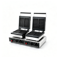 Nouvelle machine à gaufres électriques commerciales 220V avec design portable en acier inoxydable 304 pour la production de sucettes glacées, de maïs soufflé et de snacks