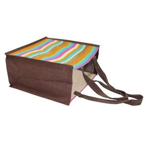 Wholesale Supply Custom Printed Geometric Pattern Jute Bag Promotional Tote for <b>Study</b> <b>Materials</b> Use Available at Good Price - Product Image 2