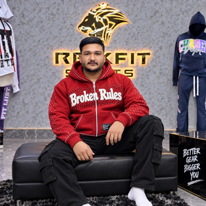 Custom Unisex <b>Zip</b> <b>Hoodie</b> Heavy Fleece Streetwear Applique Sweatshirt Rhinestone Sleeves Kangaroo <b>Pocket</b> Custom Label Casual Wear - Product Image 2