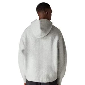 Sudadera con Capucha Gris Jaspeado, Mezcla de Algodón Suave y Cómoda, con Bolsillo Tipo Canguro y Capucha con Cordón Ajustable, Ideal para Uso Casual en Invierno - Product Image 5