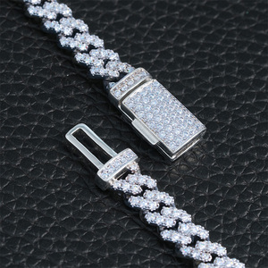 สร้อยคิวบาลิงค์เงินแท้ 925 ขนาด 6 มม. ประดับเพชรโมอิสซาไนต์ VVS ระดับ Iced Out พร้อมใบรับรอง ผ่านการทดสอบเพชร - Product Image 4