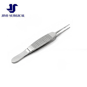 Pinzas de sutura Paufique de acero inoxidable, 3 3/8 pulgadas, ejes rectos, 1x2 dientes, plataformas de atadura de 6.0mm, herramienta quirúrgica con bordes dentados anchos - Product Image 1