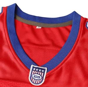 Camiseta de Fútbol Personalizada con Logotipo, Cuello en V, Impresión por Sublimación, Transpirable, 100% Poliéster, Uniforme Unisex para Adultos, Nombre del Equipo, Detección por Aguja - Product Image 4