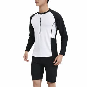 Traje de Baño de Entrenamiento para Hombre, Diseño Clásico, Suave, Ligero y Transpirable, Tejido de Secado Rápido, Estilo Elegante, Corte Regular, Ropa Deportiva Acuática - Product Image 1