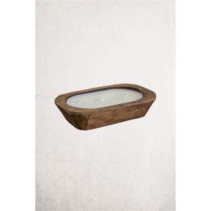 Vela al por mayor en cuenco de madera rústico |   Vela de Cera de Soja Pura con 3 Mechas |   Vela Aromática Personalizada en Tazón de Madera Tallada, Decoración Boho para el Hogar - Product Image 2