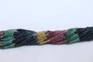 Cuentas facetadas redondas de piedras preciosas múltiples AAA de 3 mm, cuentas de zafiro múltiple, cuentas para hacer joyas, cuentas minimalistas - Product Image 6