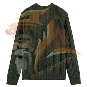 Pull-over en coton 100% pour homme, style décontracté, coupe slim, avec logo personnalisé OEM, pull-over tendance, tricoté pour homme - Product Image 6
