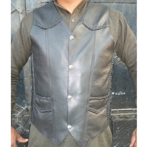 Gilet Homme KEVEN IMPEX en Laine et Cuir de Qualité Supérieure, Coupe-Vent et Imperméable, Modèle Décontracté Uni, Été 2026 - Product Image 3