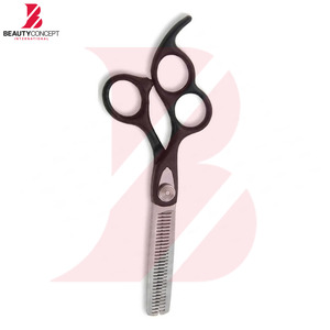 Tijeras de Peluquería Profesionales de Diseño Moderno con 3 Orificios, Mango de Plástico Negro, Acero Inoxidable, para Adelgazar el Cabello - Product Image 6