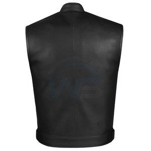 Chaleco de Cuero Estilo Clásico Casual para Hombre, Sin Mangas, con Cierre, Transpirable, Versátil, para Motociclismo, Trabajo y Actividades al Aire Libre - Product Image 2
