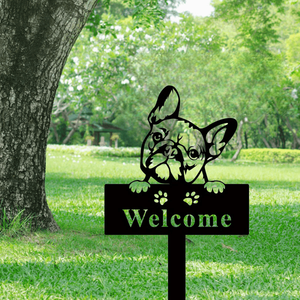 CIFbuy Statua Vintage di Bulldog Francese per Decorazione Giardino Esterno e Patio, Insegna di Benvenuto, per TikTok e Servizio di Ritiro Temu - Product Image 6