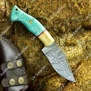 Couteau de chasse à lame fixe en acier Damas forgé à la main, ultra-affûté, OEM ODM, vente en gros, haute qualité, camping, survie, EDC, bricolage - Product Image 2