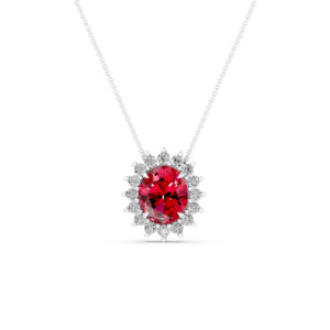 Collar de Plata 925 con Diamantes de Laboratorio para Mujer, Certificado IGI, RJC, ODM, OEM, Fabricante Ético, Venta al Por Mayor NK706717 - Product Image 1