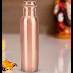 Premium Hammered Copper Drinking <b>Bottle</b> with Airtight Lid Eco Friendly Water <b>Bottle</b> Manufacturer - Product Image 2