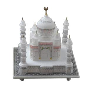 Gran Oferta en Escultura de Mármol Blanco Tallada a Mano del Taj Mahal para Coleccionistas, Decoración de Mesa y Hogar, Disponible al Mejor Precio - Product Image 2
