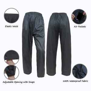 Universal Adult <b>Waterproof</b> Rain Suit Hooded Jacket And Pants <b>Set</b> Orange Black Outdoor Hiking Camping Wear Industrial Style - Product Image 4