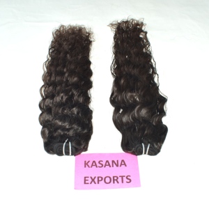 Extensions de cheveux humains Remy indiens, coupe droite, double tirage, trame double cousue à la machine, 100g, pointes pleines, fixation à clipser - Product Image 6