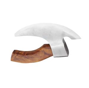 Coupe-pizza personnalisé fait main en acier inoxydable multi-usage avec manche en bois sur mesure et étui en cuir - Product Image 4