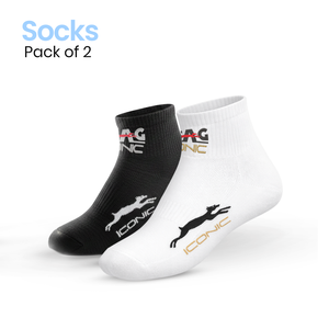Chaussettes hautes STAG Iconic Performance Noir Blanc PACK DE 2 - Product Image 1
